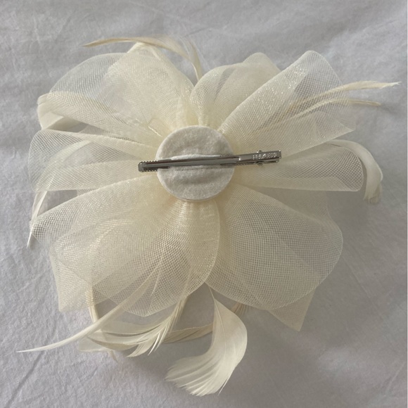 SOHO Bridal Fascinator Headpiece Off White - Picture 4 of 4
